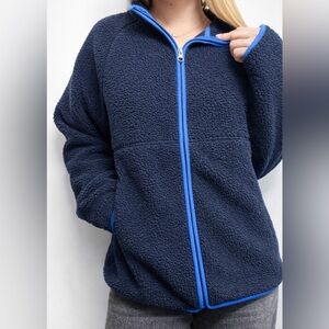 Sierra Designs Women’s Fleece Vest Navy Blue - Large - Full Zip